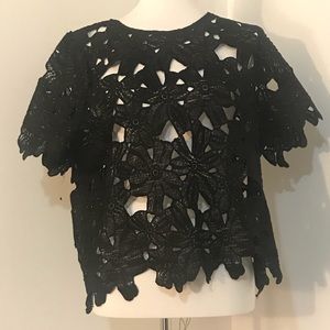Black lace short sleeve top from Atmosphere